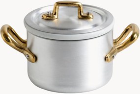 Panela alta com pega, tampa e inserção em porcelana Le Mini, conjunto de 3