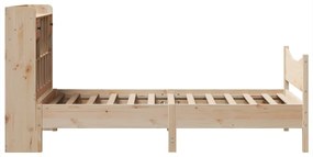 Cama sem colchão 90x200 cm madeira de pinho maciça