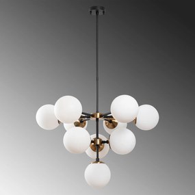 Candeeiro de Teto Akkas – Preto – 74 x 74 x 66-108 cm