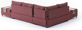 Sofá-Cama de Canto Fly – Vermelho Claret – 210x80x280 cm