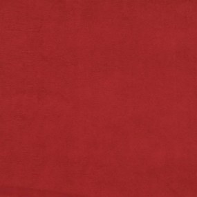 Sofá-cama de 2 lugares veludo vermelho tinto