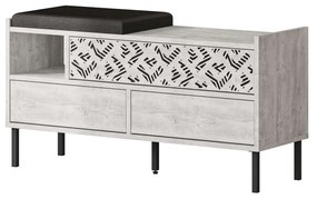 Hall Stand Berlin BC – Nogueira e Branco – 120x200x35 cm