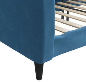 Sofá-cama 100x200 cm veludo azul