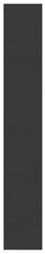 Estante 80x30x189 cm derivados de madeira preto