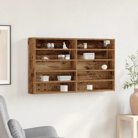 vidaXL Vitrine Cabinet Madeira Velha 100x15x58 cm Madeira de Engenharia