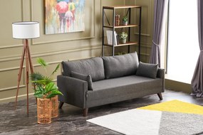 Sofá de 3 Lugares Bella – Antracite – 208x85x81 cm
