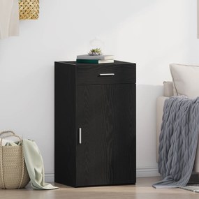 Buffet vidaXL Preto Carvalho 30x42,5x93 cm Madeira de engenharia
