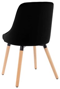 Cadeiras de jantar 2 pcs veludo preto