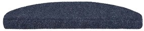 Tapetes de escada adesivos 15 pcs 65x21x4 cm azul