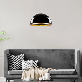 Chandelier Fenerci – Preto e Dourado – 40 x 40 x 30 cm