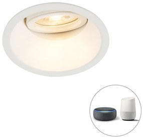 LED Foco embutido inteligente branco com Wi-Fi GU10 ajustável - Alloy Moderno