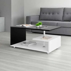 Mesa de centro Orlando 95x55x50cm Branco/Preto