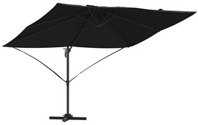 Guarda-Sol Cantilever Roma Preto 352x251x260 cm em Alumínio