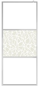 Divisória chuveiro + prat. 100x195cm vidro ESG/alumínio cromado