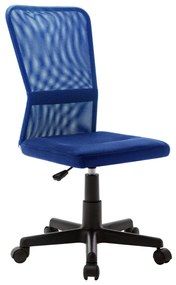 vidaXL Cadeira de escritório 44x52x100 cm tecido de malha azul