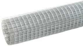 Cerca de arame p/ galinheiro 10x0,5 m aço galvanizado prateado