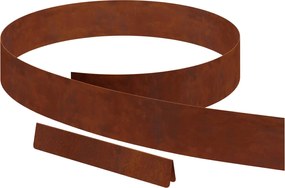 vidaXL Acabamento para Gramado Ferro Enferrujado 450 x 0.05 x 15 cm