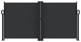 Toldo lateral retrátil 120x1000 cm preto