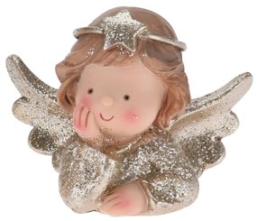 Anjo Decorativo Resina Dourado 8x6CM