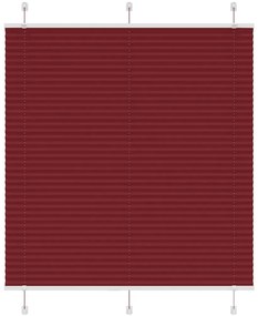 Plissado Cego Bordéus Vermelho 120x100 cm Largura Tecido