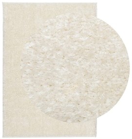 Tapete de pelo alto aspeto brilhante ISTAN 160x230cm cor creme