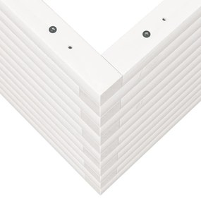 Vaso/floreira de jardim 90x40x45,5 cm pinho maciço branco