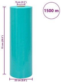 Película extensível agrícola verde 25 µm 75 cm x 1500 m