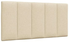 vidaXL Almofadão de cabeceira 100 cm tecido creme