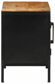 Mesa de Cabeceira 50x30x45 cm Madeira Maciça de Mangueira