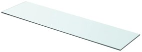 vidaXL Prateleira de vidro 80x20 cm transparente