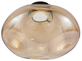 Plafon de design preto com vidro âmbar - Gemma Design