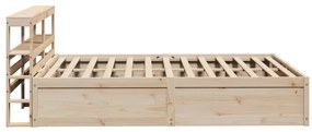 Estrutura cama c/ cabeceira 140x190 cm pinho maciço