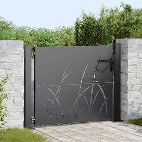 vidaXL Portão de Jardim Preto 105 x 100 cm Aço com Revestimento em Pó