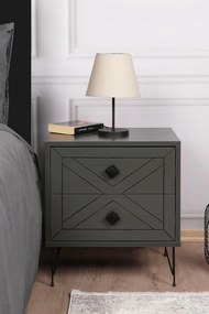 Mesa de Cabeceira Luna – Antracite – 50x55x40 cm