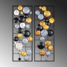 Acessório Decorativo de Parede Camber – Multicolor – 32x92x4 cm (2 Peç