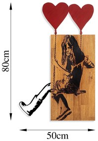 Acessório Decorativo de Parede Ma-386 – Nogueira Preta – 50 x 80 cm