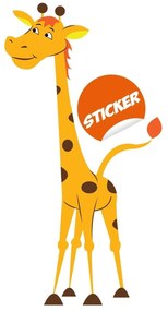 Autocolante de Parede – Giraffe Adorabile – Amarelo e Castanho – 60x11
