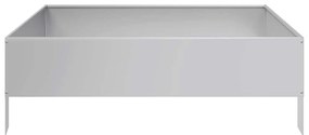 Canteiro elevado de jardim 100x100x33,5 cm aço galvanizado