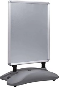 vidaXL Suporte para cartazes A1 com base liga de alumínio prateado