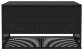 Caixa para almofadões de exterior 100x55x55,5 cm vime PE preto