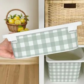 Autocolante para caixa IKEA TROFAST - Padrão xadrez verde