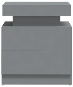 Mesa de cabeceira 45x35x52 cm aglomerado cinzento