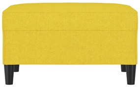 Apoio de pés 70x55x41 cm tecido amarelo-claro