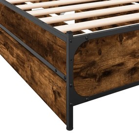 Estrutura de cama c/ gavetas derivados madeira carvalho fumado