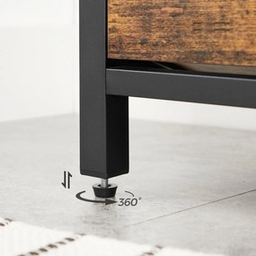 Banco sapateira 80 x 30 x 51 cm castanho vintage-preto