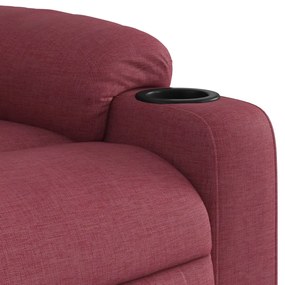 Poltrona de massagens reclin. elevatória tecido vermelho tinto