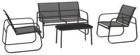 Conjunto de Móveis de Jardim Conjunto de 4 Peças Móveis de Varanda com
