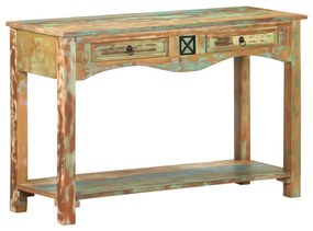 Mesa consola 120x40x75 cm madeira recuperada maciça