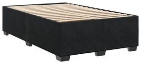 Cama boxspring com colchão 120x200 cm veludo preto