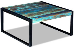 Mesa de centro 80x80x40 cm madeira reciclada maciça